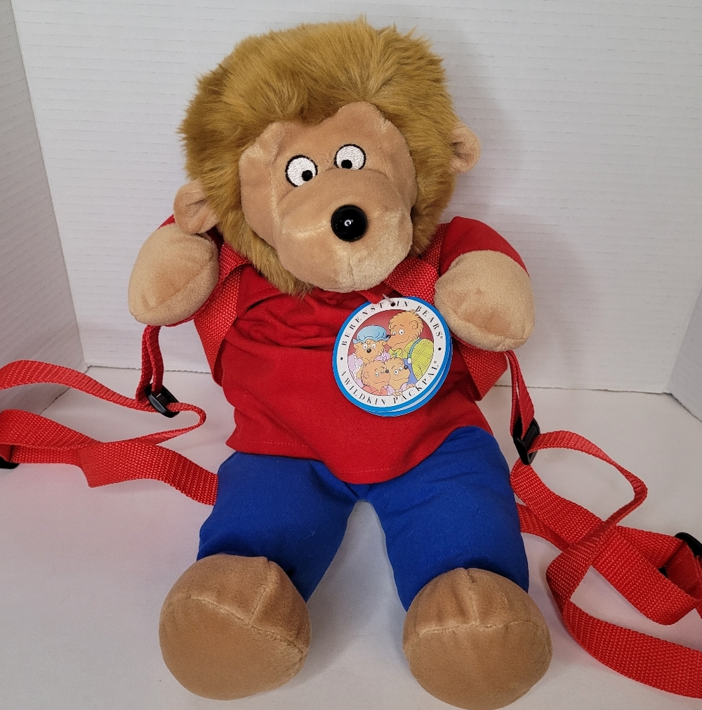 Vintage Berenstain Bears Plush Backpack Bag New Old Stock NWT